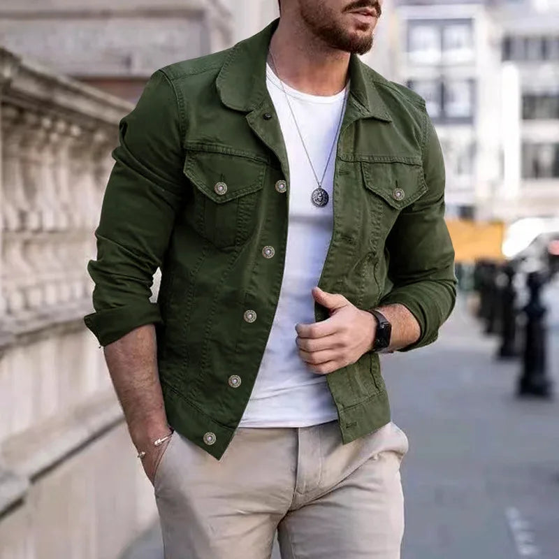 Hip-hop Men's Denim Jackets Streetwear Casual Cotton Classic Slim Jeans Coat Male Brand Clothes Cowboy Jacket Ropa Para Hombre