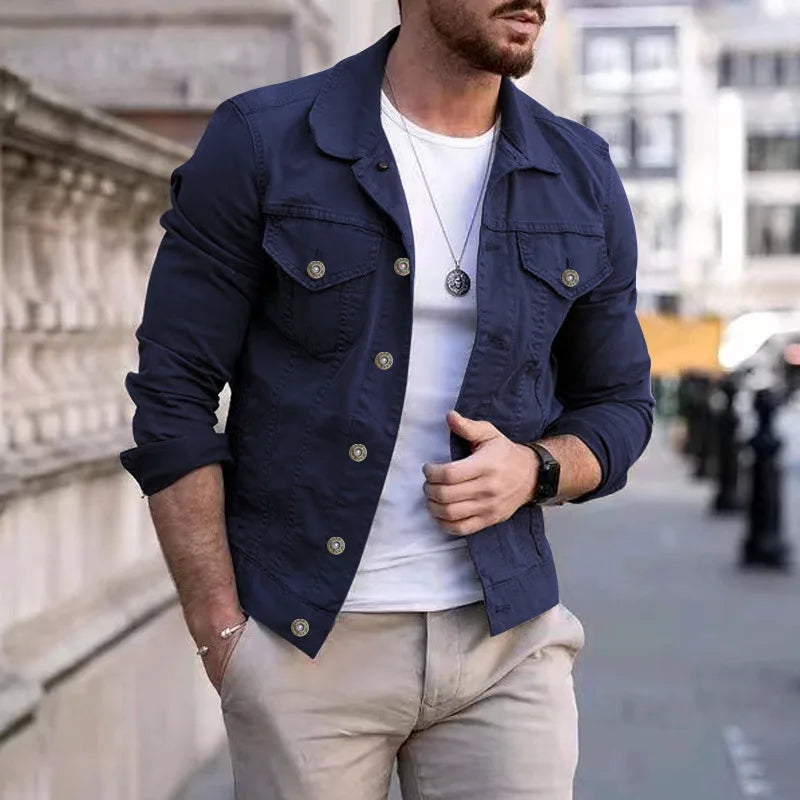Hip-hop Men's Denim Jackets Streetwear Casual Cotton Classic Slim Jeans Coat Male Brand Clothes Cowboy Jacket Ropa Para Hombre