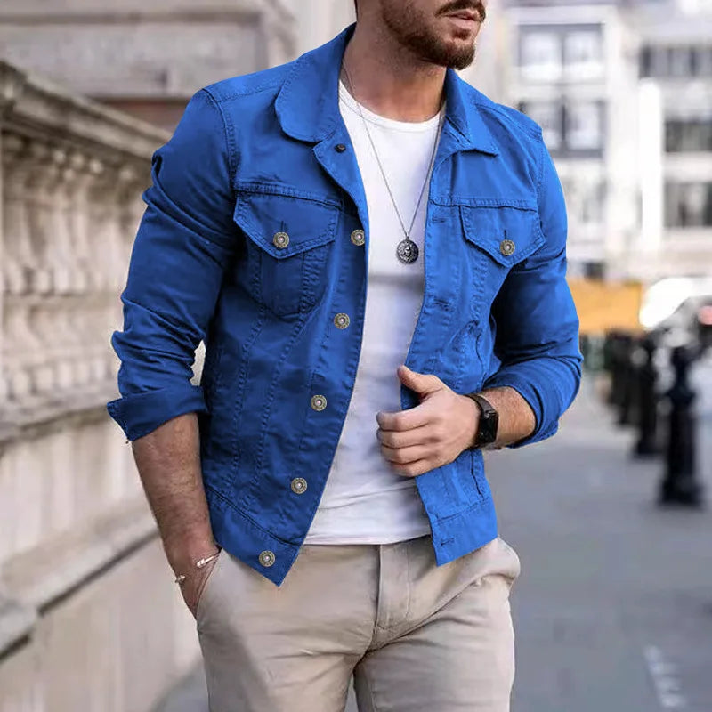 Hip-hop Men's Denim Jackets Streetwear Casual Cotton Classic Slim Jeans Coat Male Brand Clothes Cowboy Jacket Ropa Para Hombre