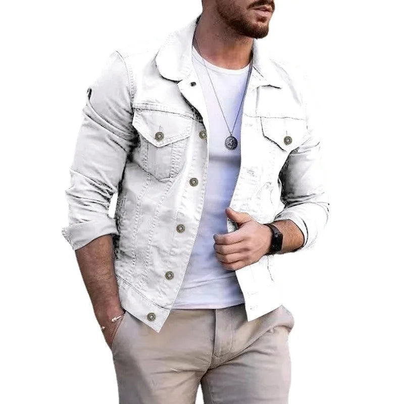 Hip-hop Men's Denim Jackets Streetwear Casual Cotton Classic Slim Jeans Coat Male Brand Clothes Cowboy Jacket Ropa Para Hombre